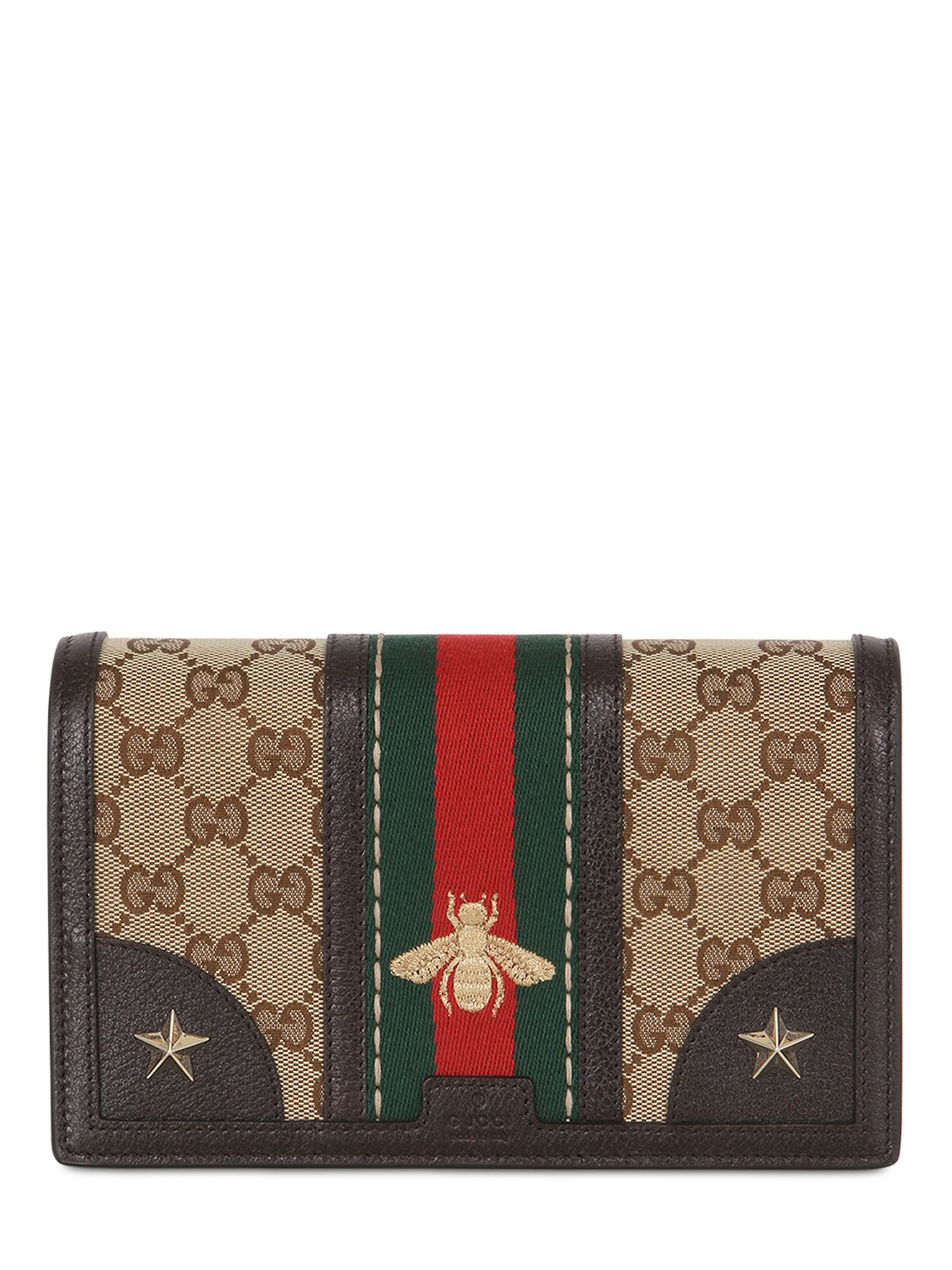 Gucci GG Supreme Bee-Embroidered Canvas Bag in Brown | Lyst