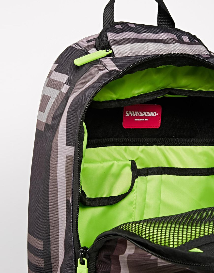 Sprayground Backpack Pixel Game Over in Black for Men Lyst