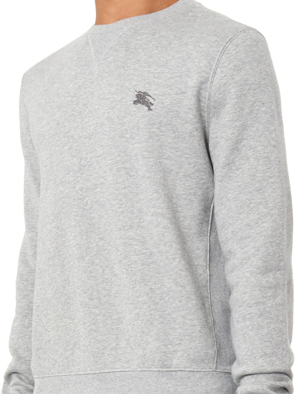 Burberry Brit Claridge Cotton-blend Sweatshirt in Grey (Gray) for Men | Lyst