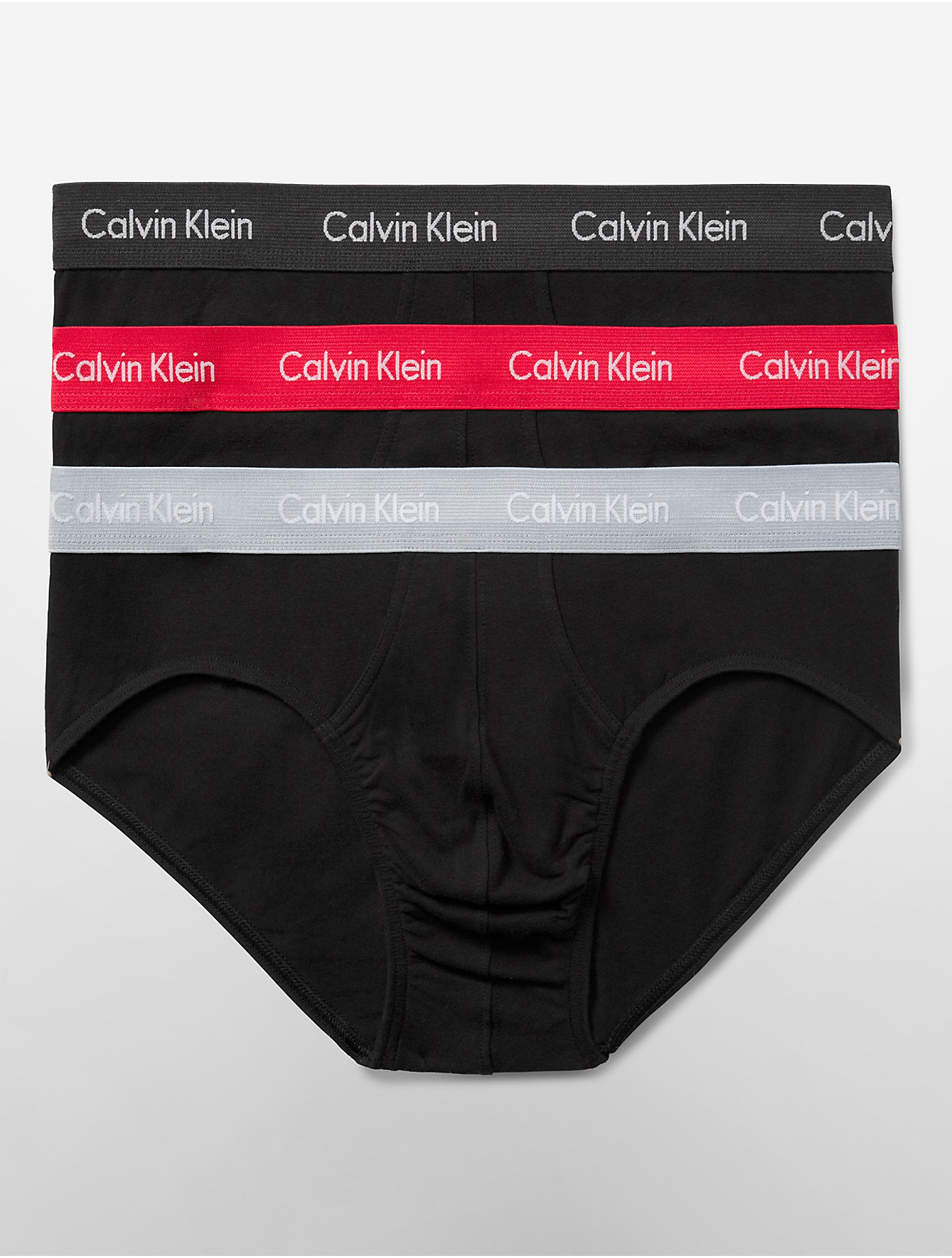 Calvin Klein Underwear Cotton Stretch 3pack Hip Brief in Black for Men