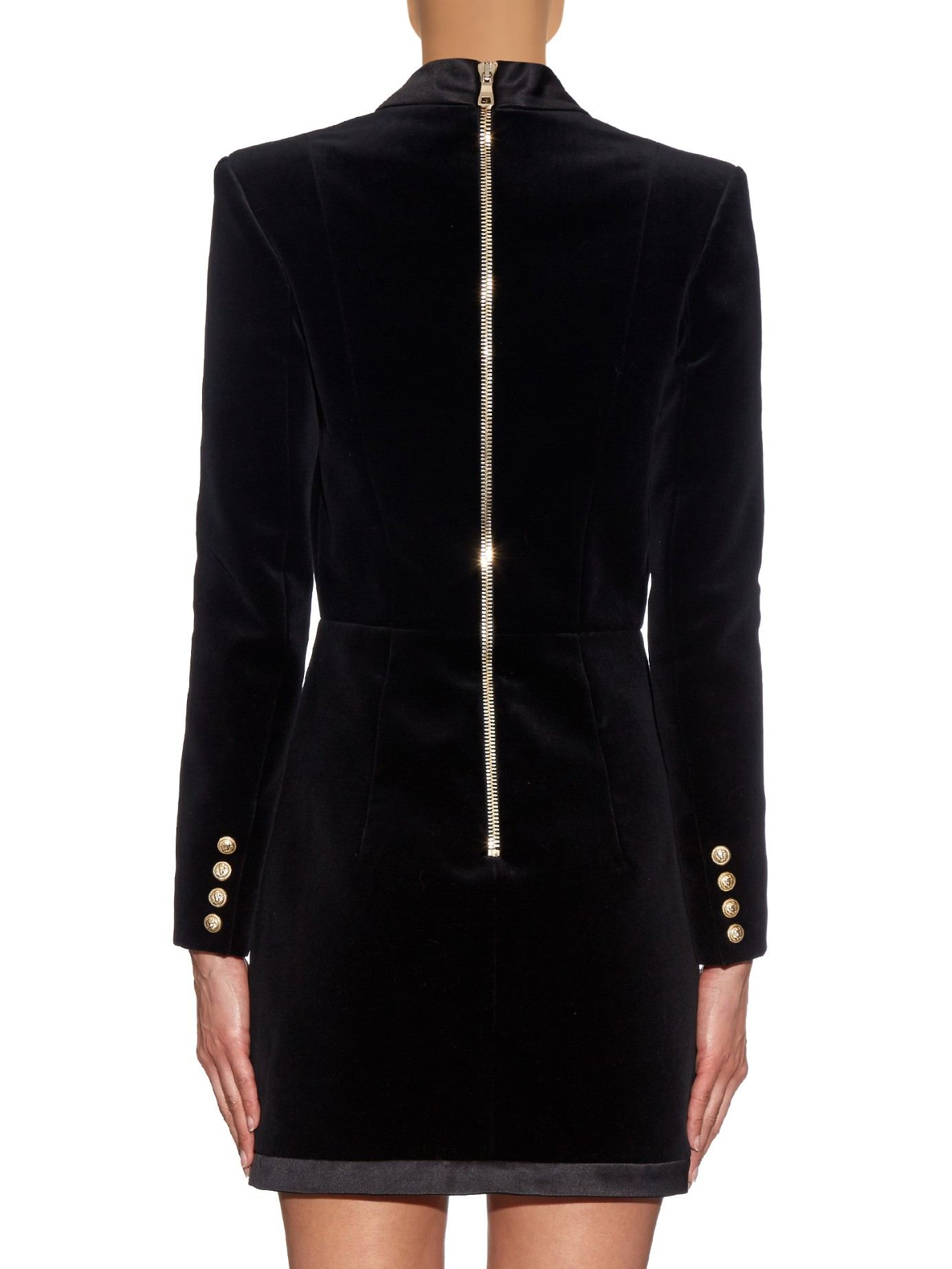 balmain velvet dress