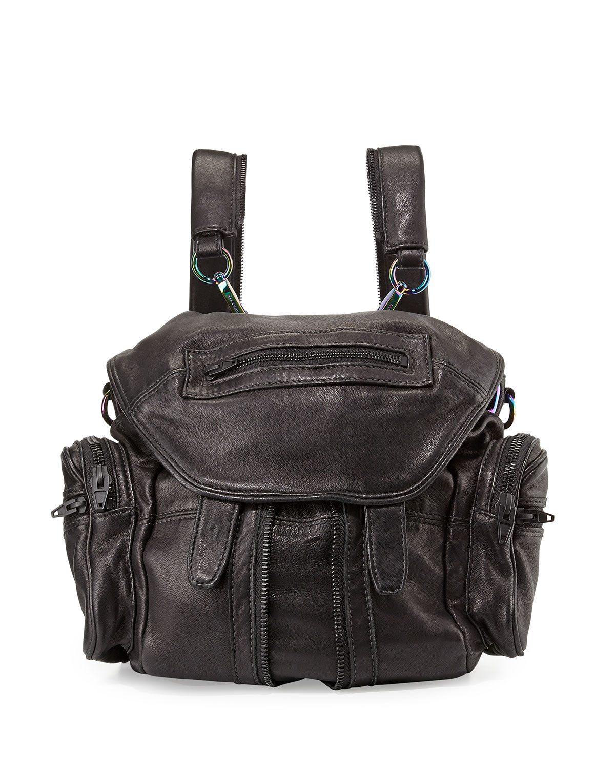 Alexander wang Mini Marti Washed Leather Backpack in Black | Lyst