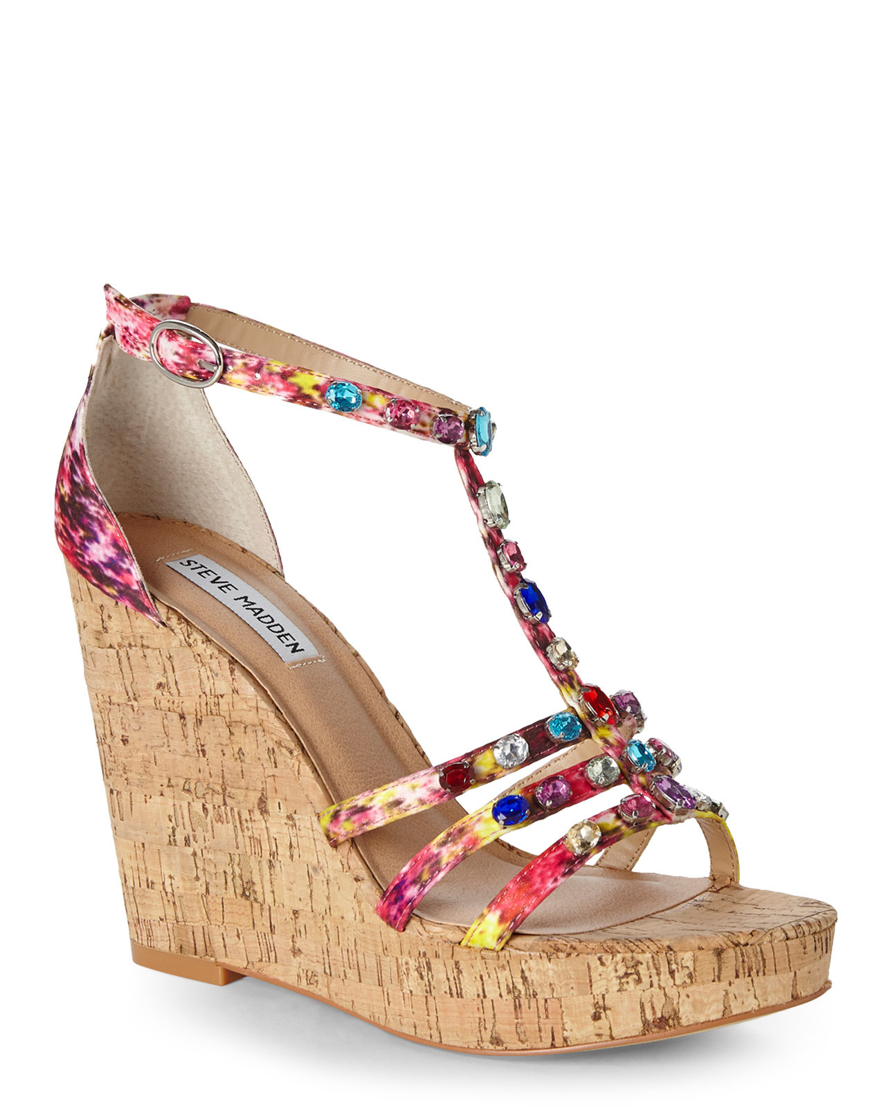 multi color wedge shoes