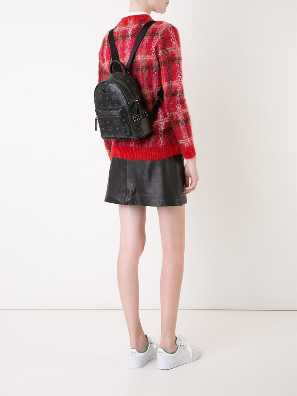 mini black mcm backpack