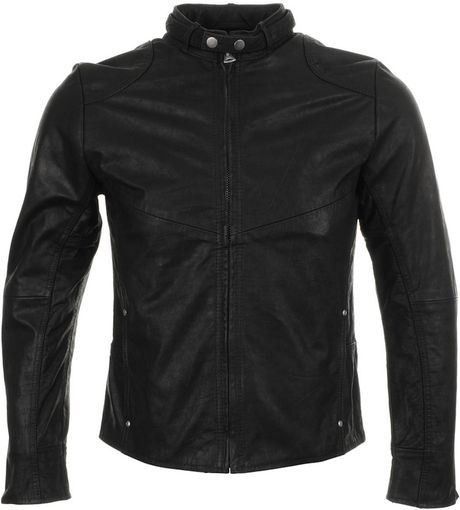 G-star Raw Hermans Leather Jacket in Black | Lyst
