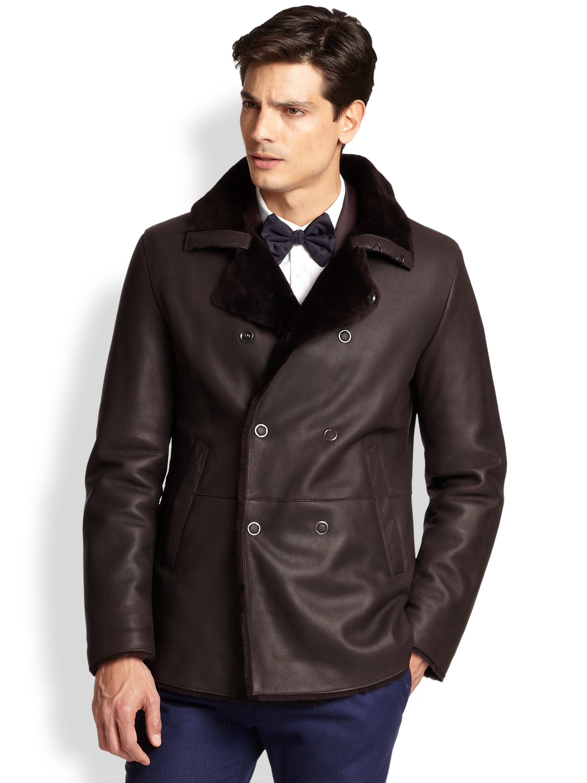 armani double breasted coat