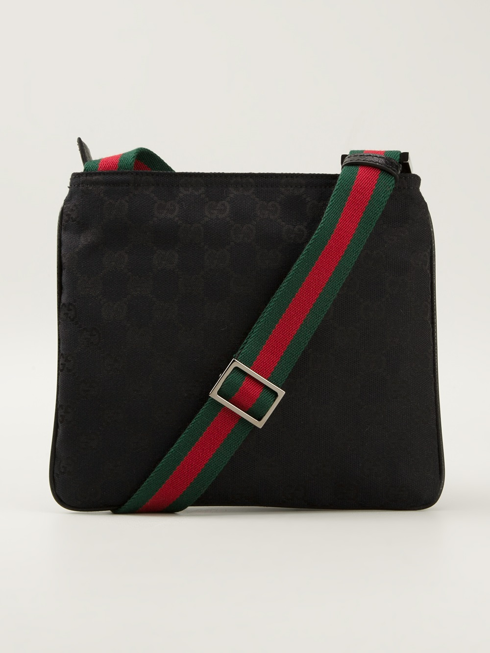 gucci black leather monogram bag