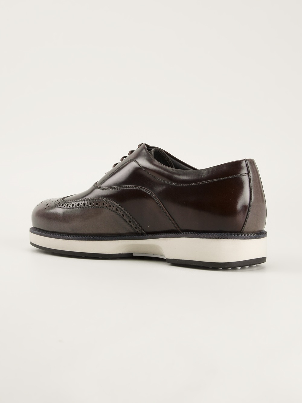 Ferragamo Chunky Sole Brogues in Brown for Men - Lyst