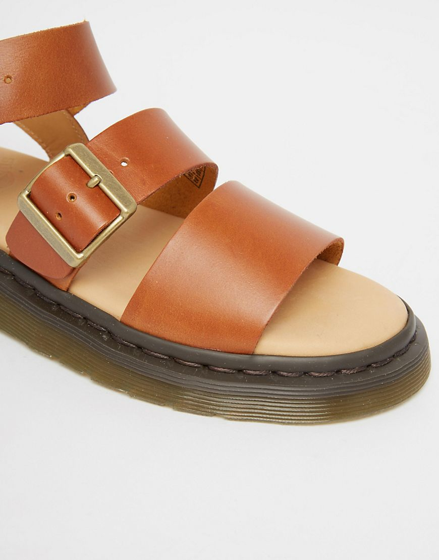 Dr. Martens Leather Gryphon Strap Sandals - Tan in Brown | Lyst