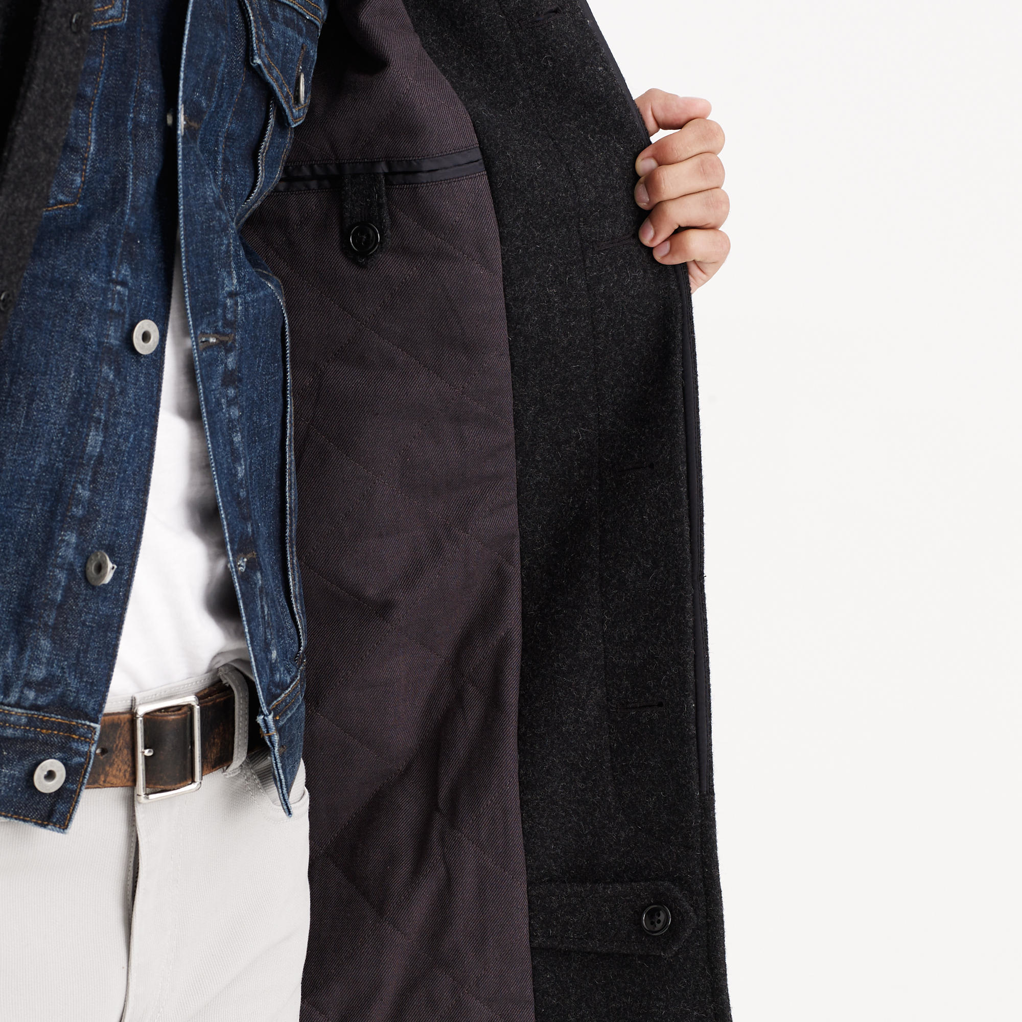 J.Crew Wool Car Coat With Thinsulate in Charcoal (Gray) for Men Lyst