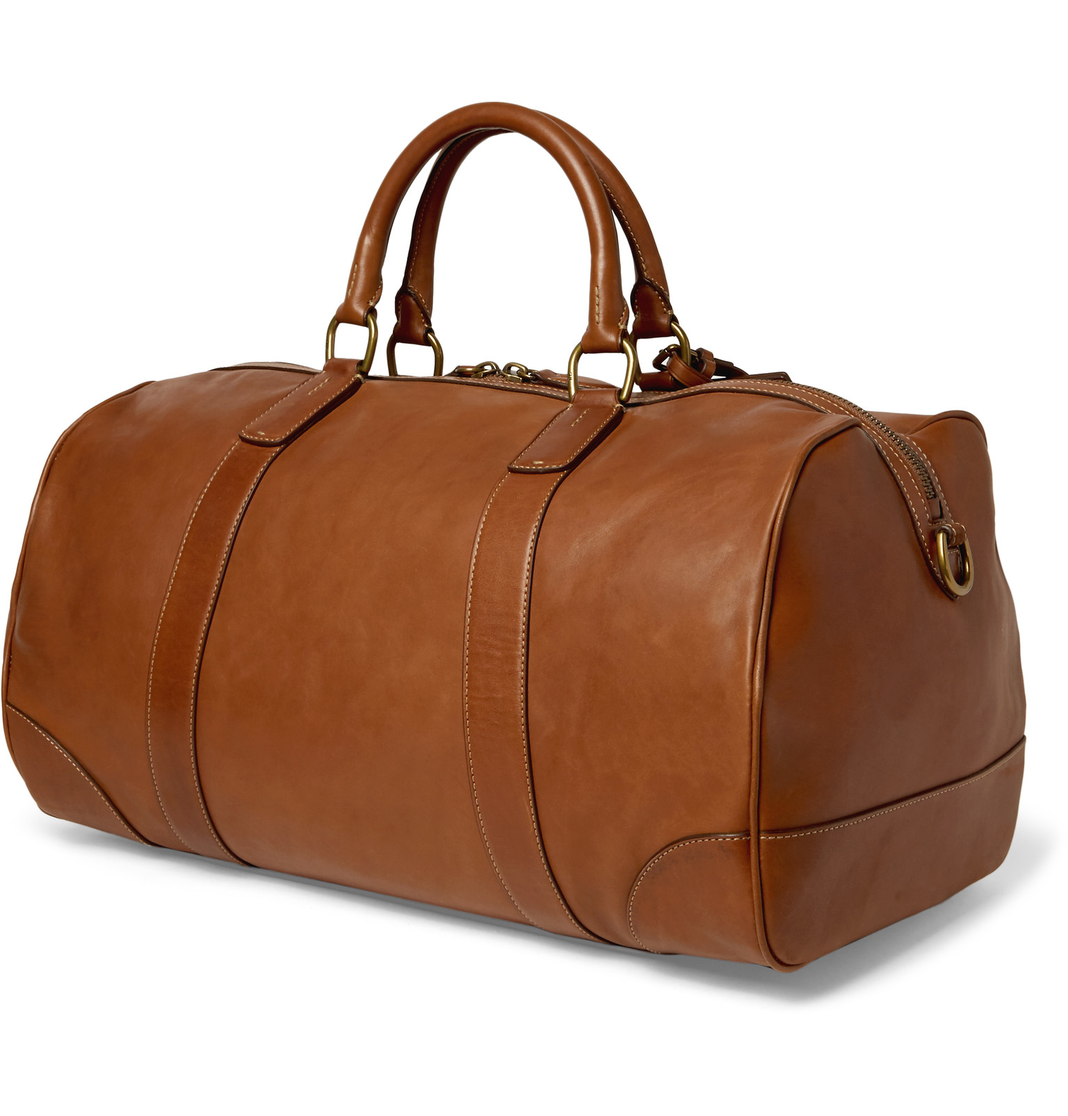 Polo Ralph Lauren Leather Duffle Bag in Light Brown (Brown) for Men - Lyst