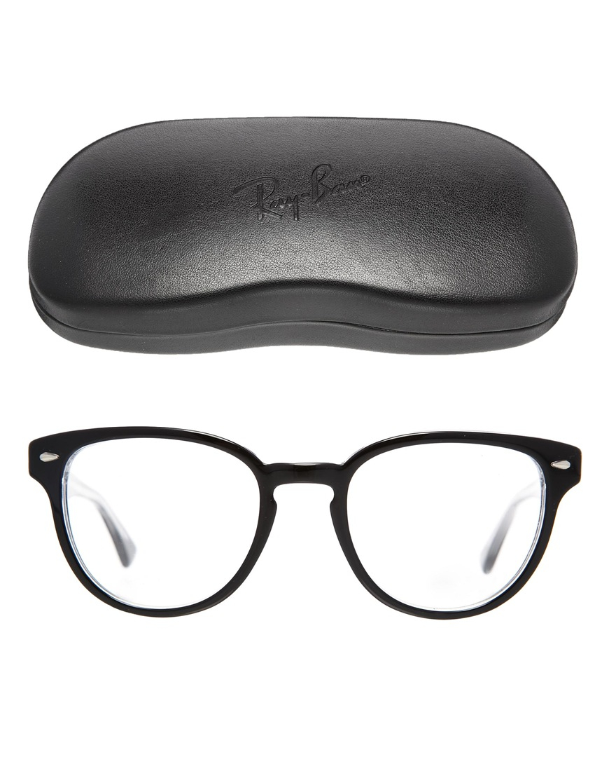 Ray-Ban Circular Glasses in Black | Lyst