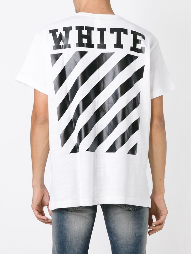 off white distressed tee