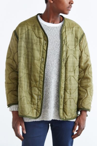 Urban Renewal Synthetic Vintage Quilted Liner Jacket in Green for 