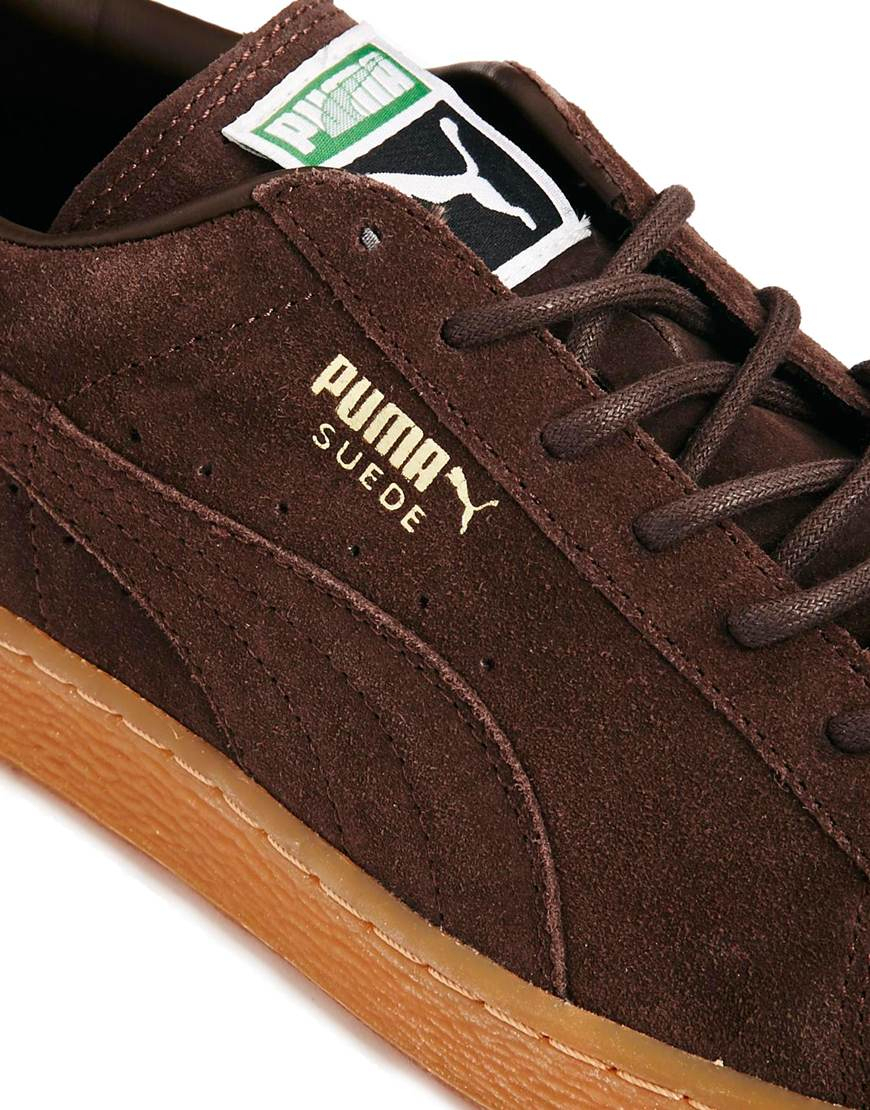 PUMA Trainers Suede Classic Brown for Men Lyst