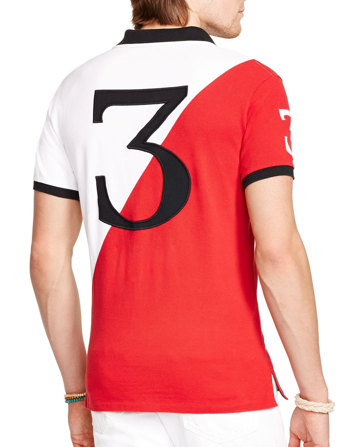 two tone ralph lauren polo shirt