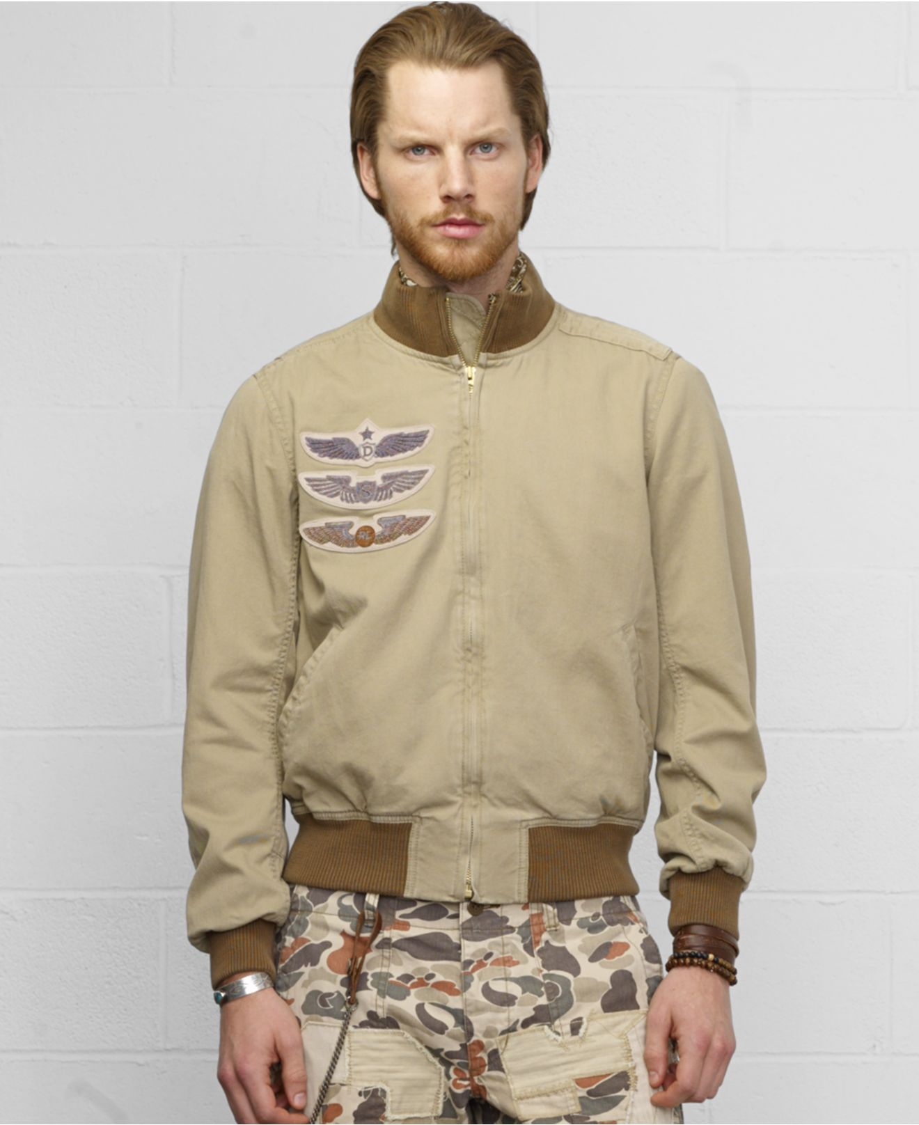 Lyst Denim & Supply Ralph Lauren Twill Bomber Jacket in Natural for Men