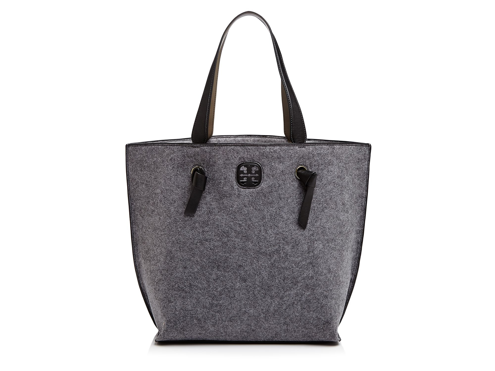 Tory Burch Color Block Felt Tote in Charcoal/Light Gray (Gray) - Lyst