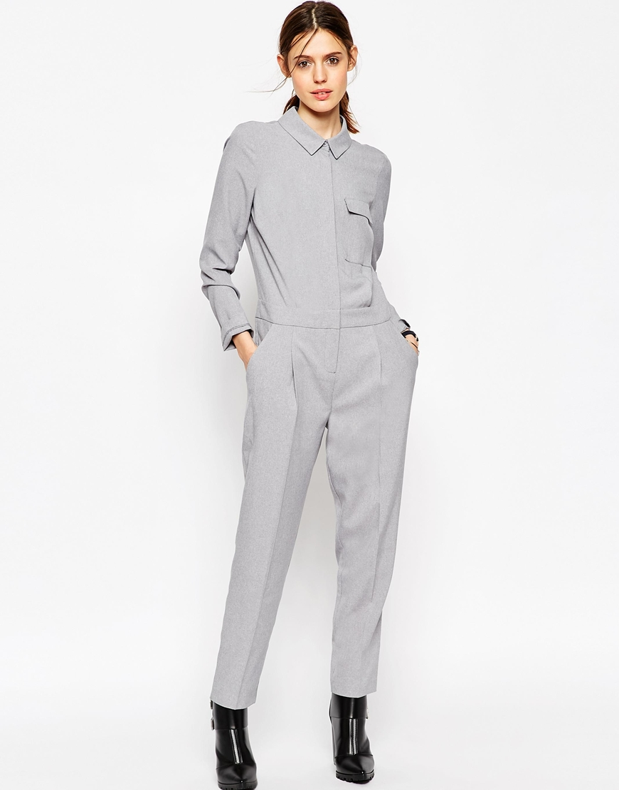 shirt collar jumpsuit