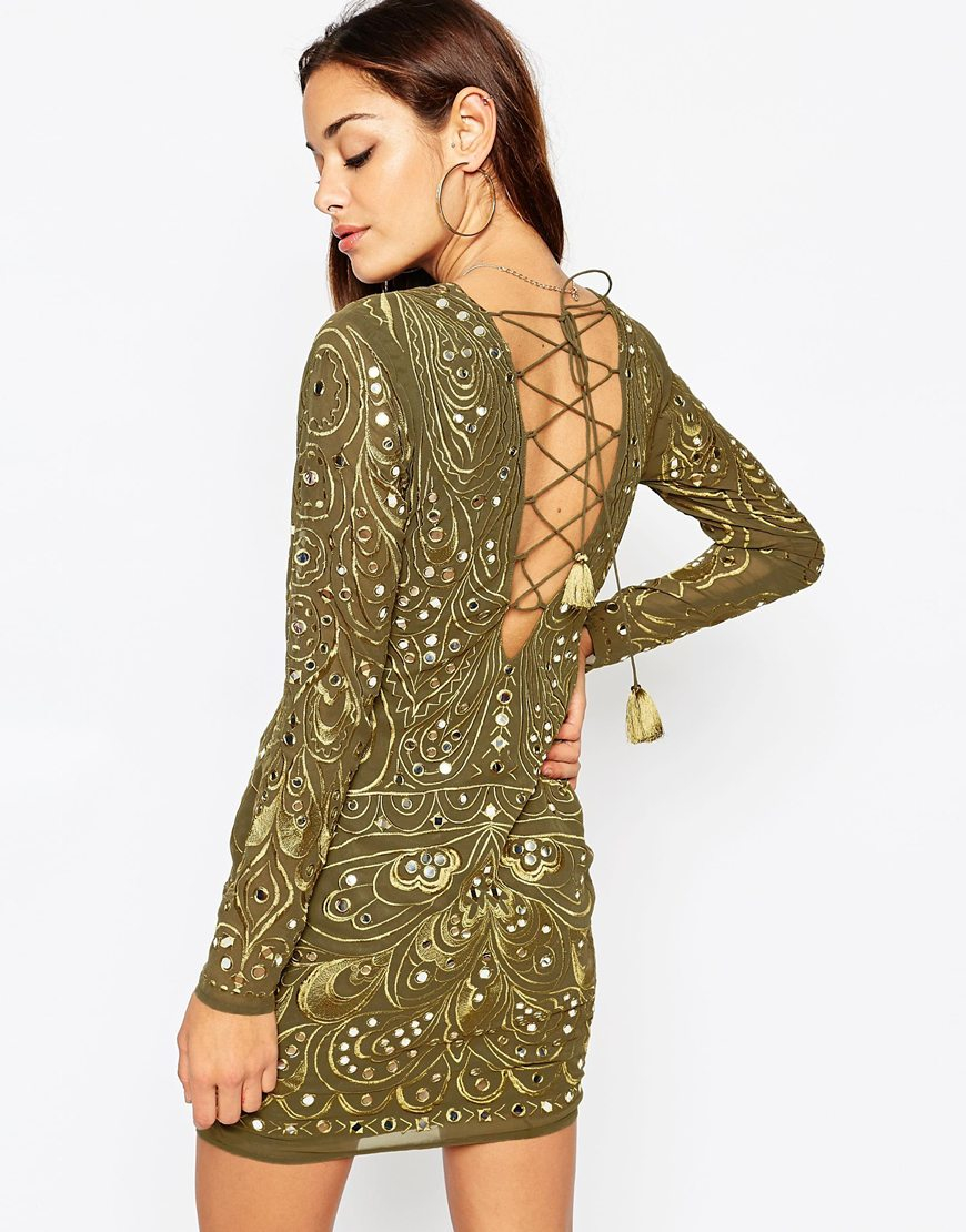 Khaki long sleeve bodycon dress Khaki long sleeve bodycon dress
