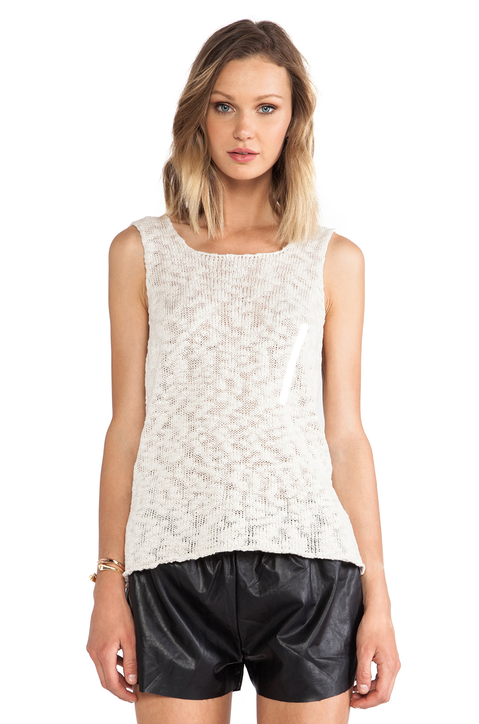 anine bing white tank