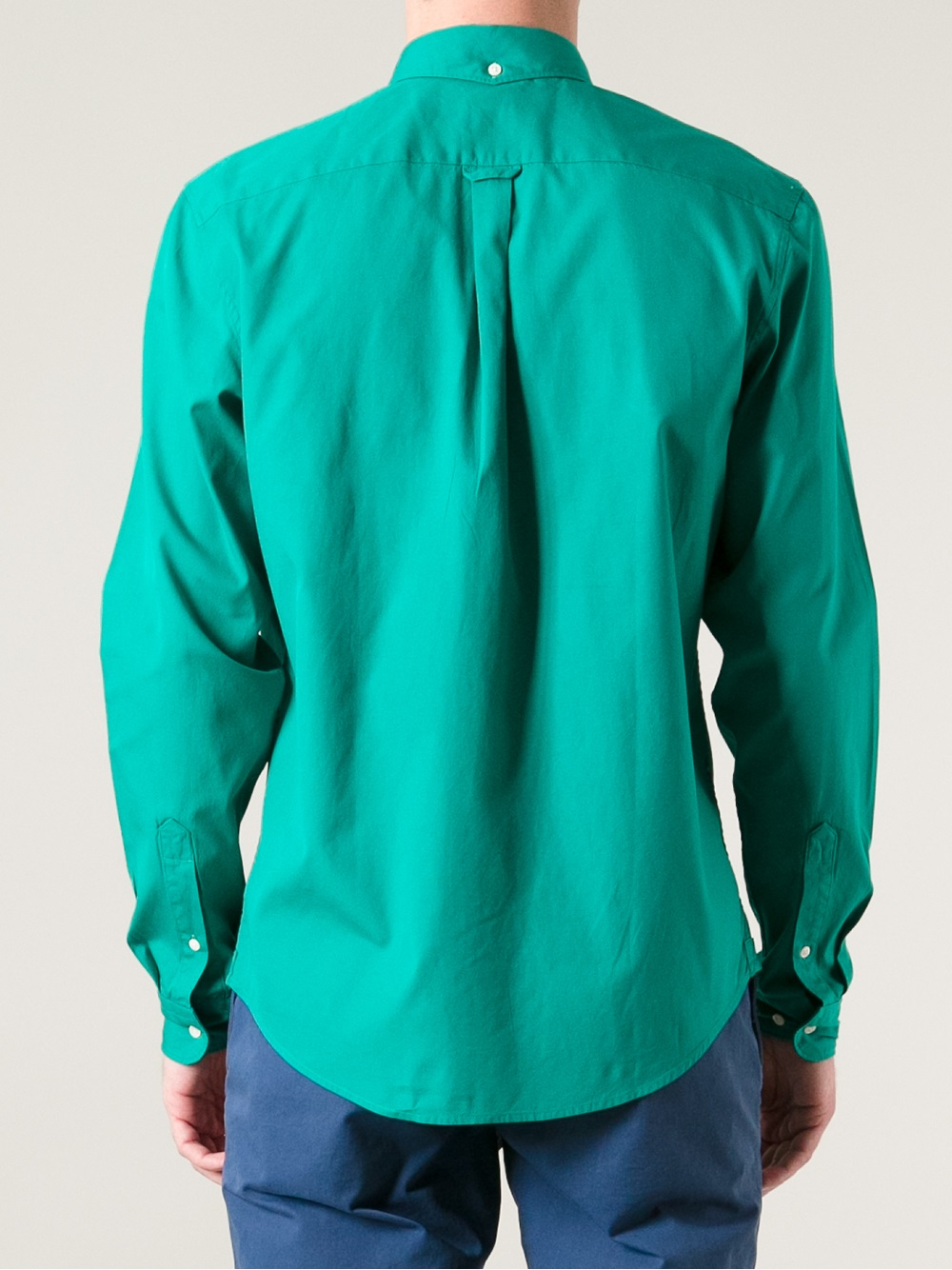Lacoste L!ive Long Sleeve Shirt in Green for Men - Lyst