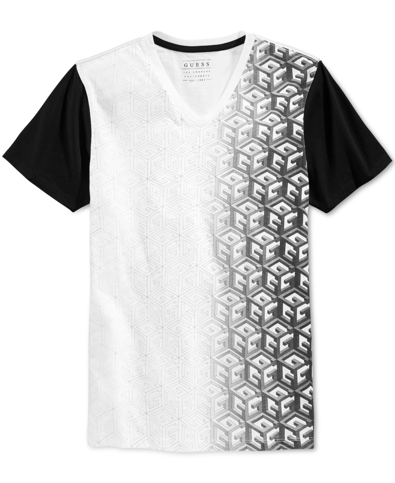 mens white guess t shirt