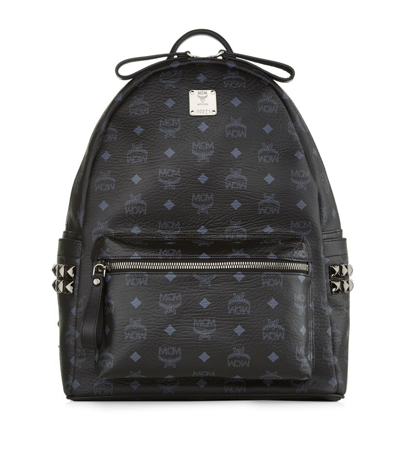 gray mcm backpack