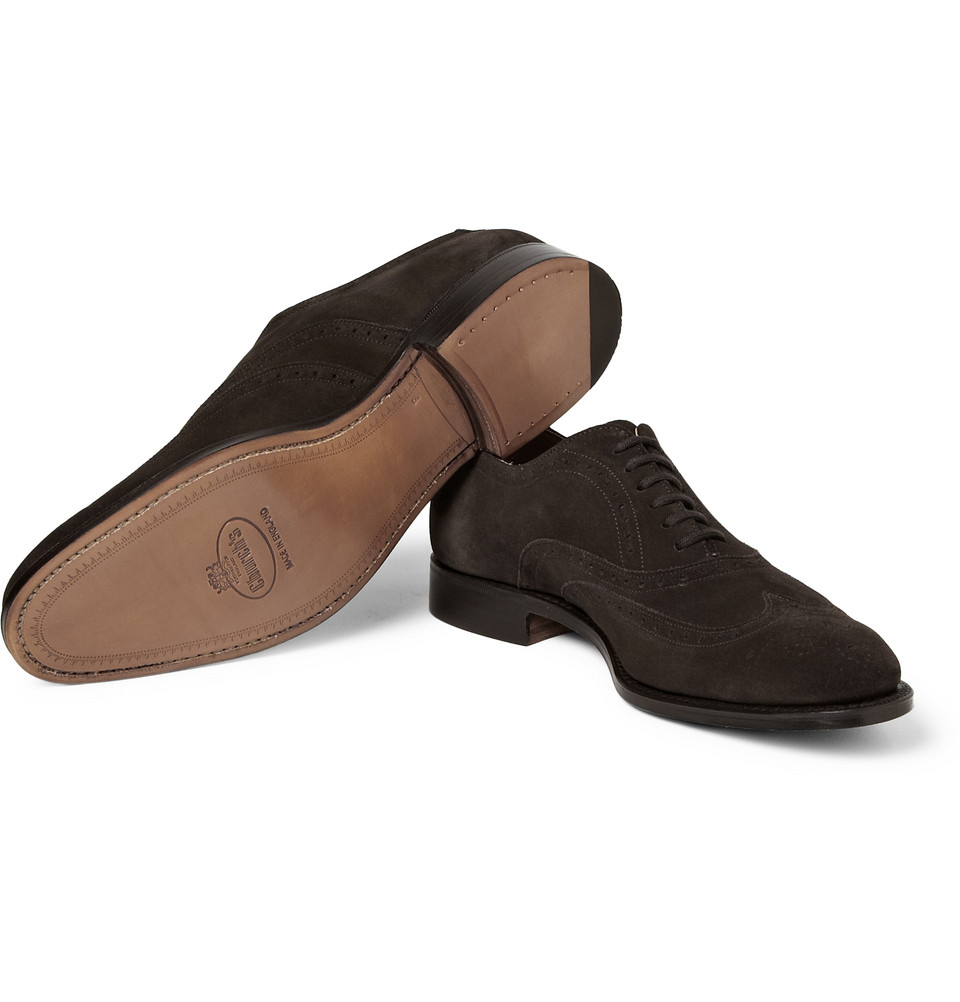 brown suede brogues