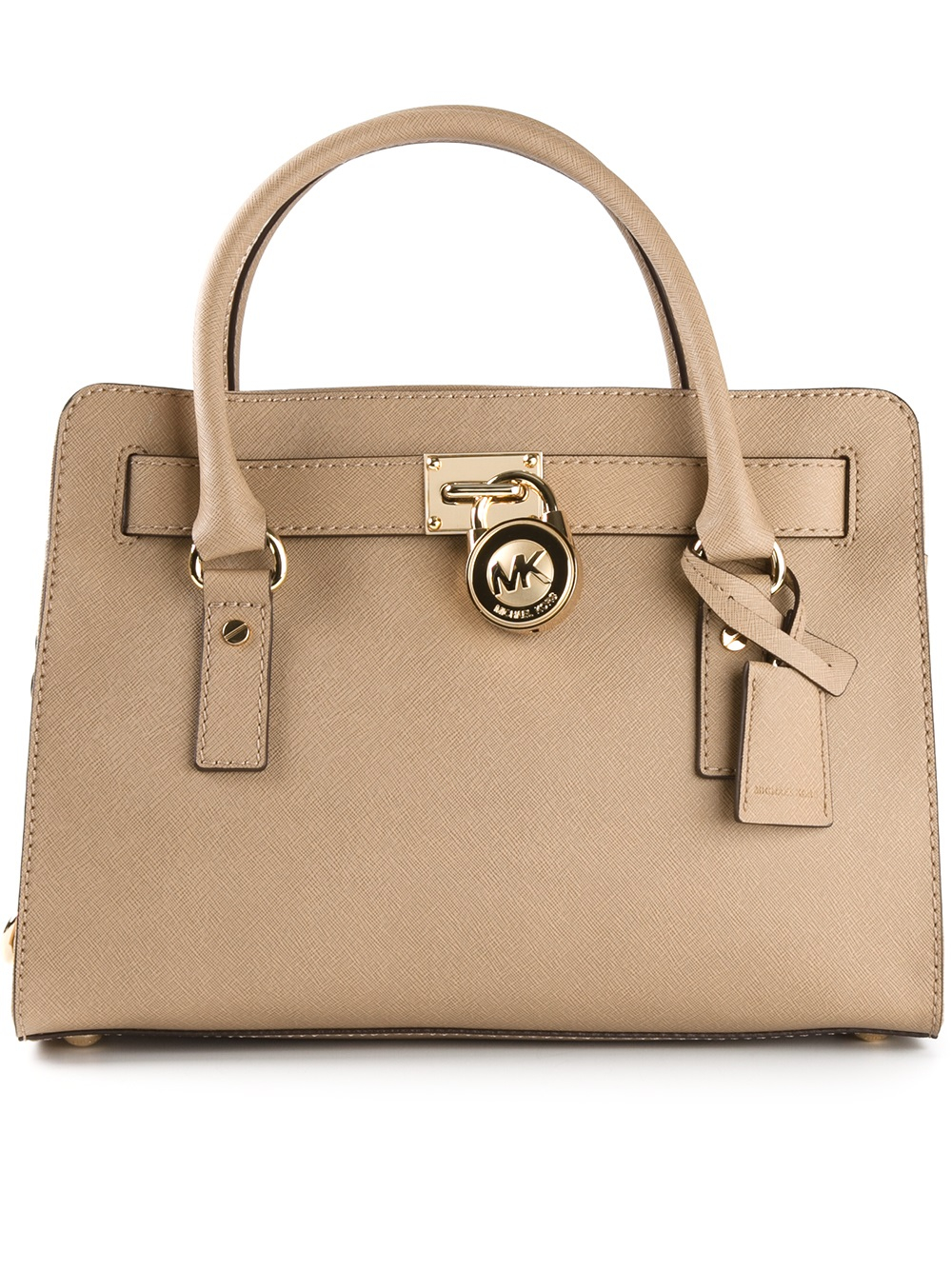 Lyst Michael Kors Hamilton Satchel In Natural Gallery