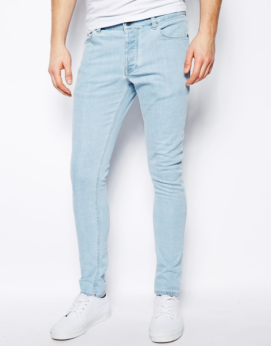 bleached skinny jeans mens