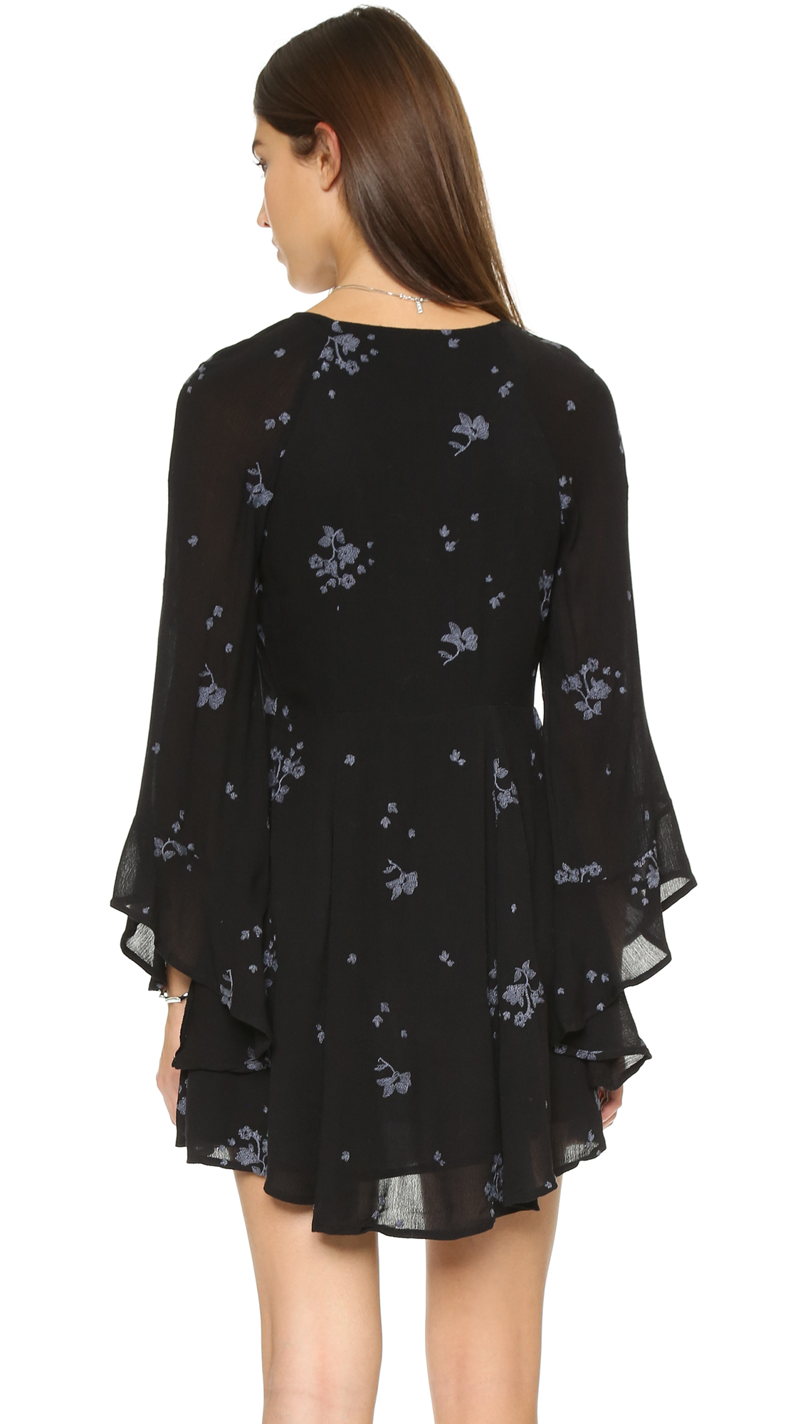 Free People Jasmine Embroidered Mini Dress Lyst