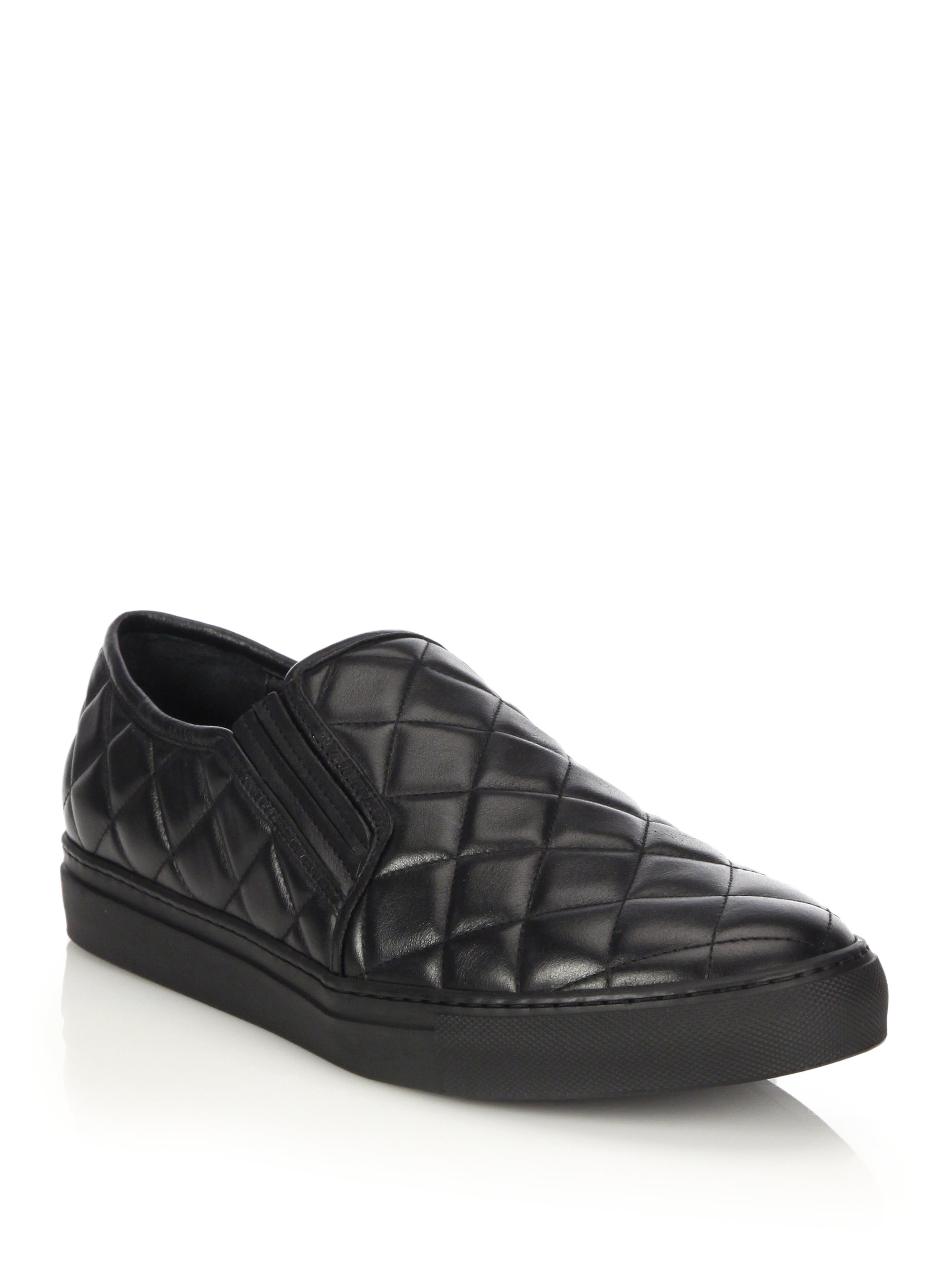Balmain Quilted Leather Slip-on Sneakers in for Men - Lyst