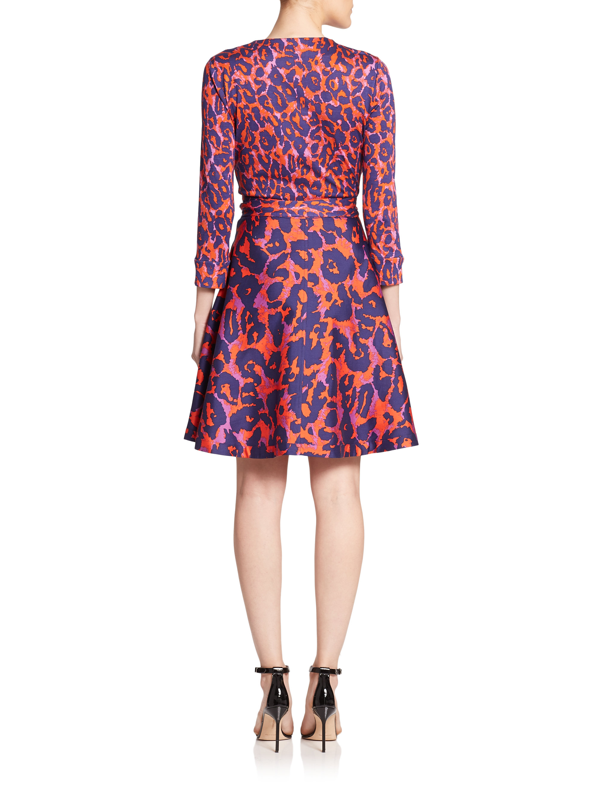 dvf animal print dress
