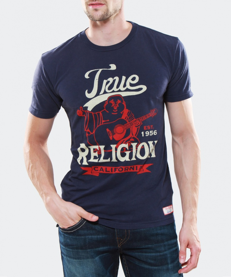 true religion navy t shirt