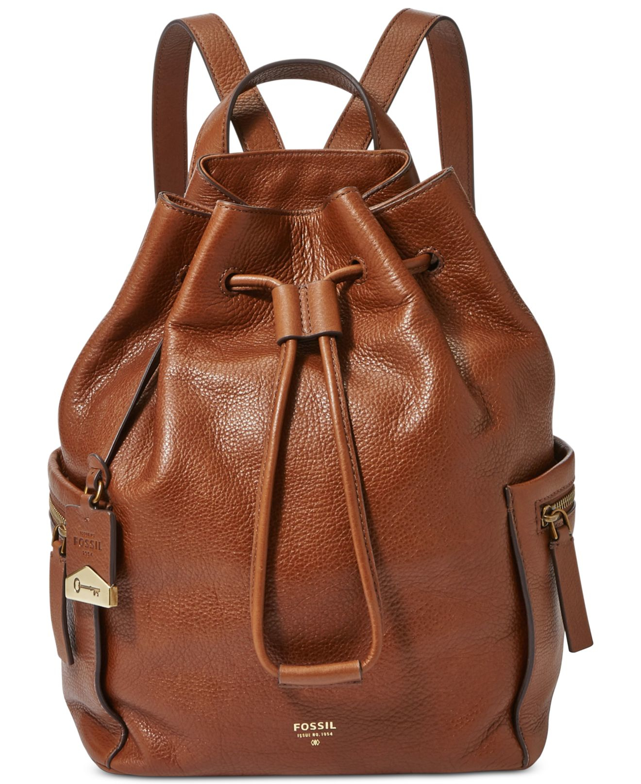 Fossil Vickery Leather Large Backpack in Brown - Lyst