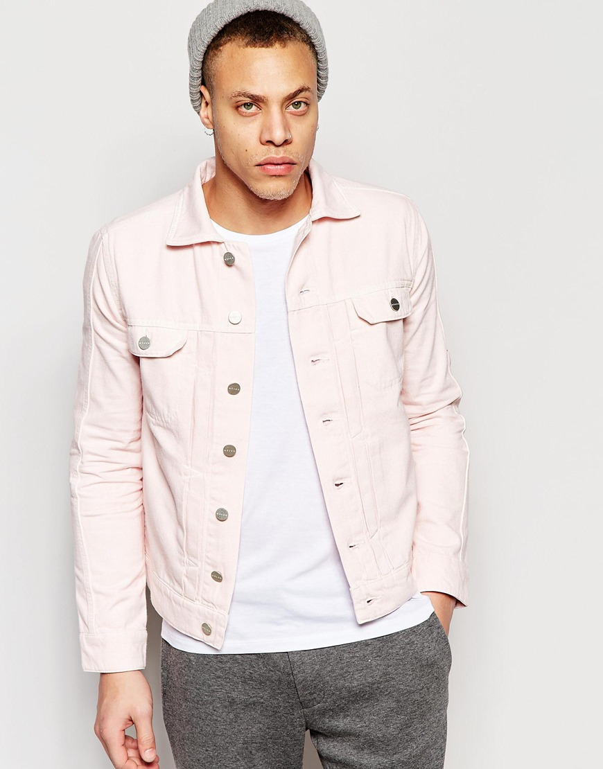 pale pink jean jacket