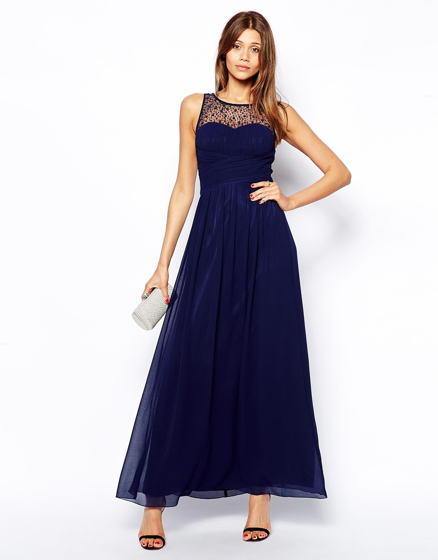 little mistress blue maxi dress