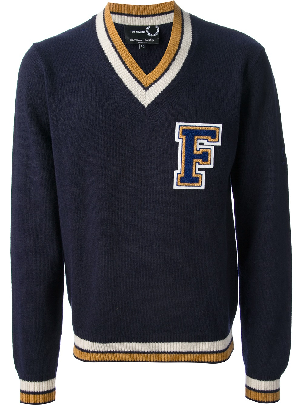 Raf simons Collegiate Sweater in Blue for Men | Lyst