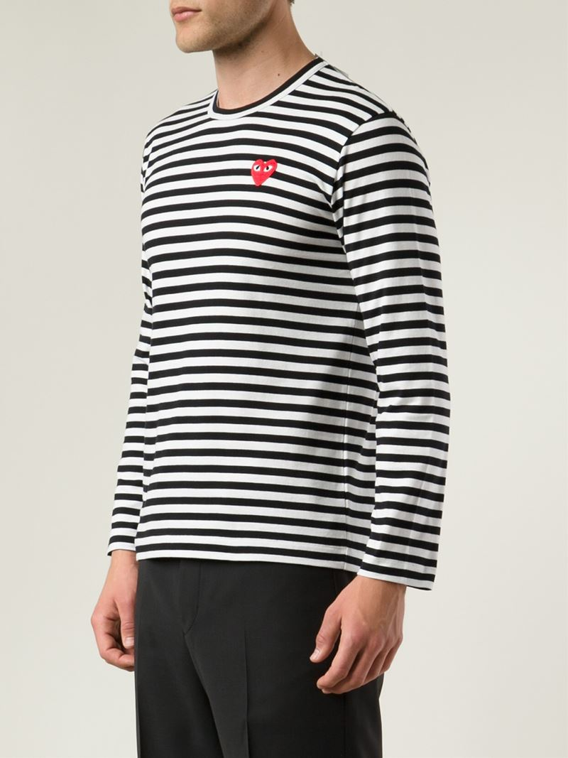 comme des garcons striped shirt mens