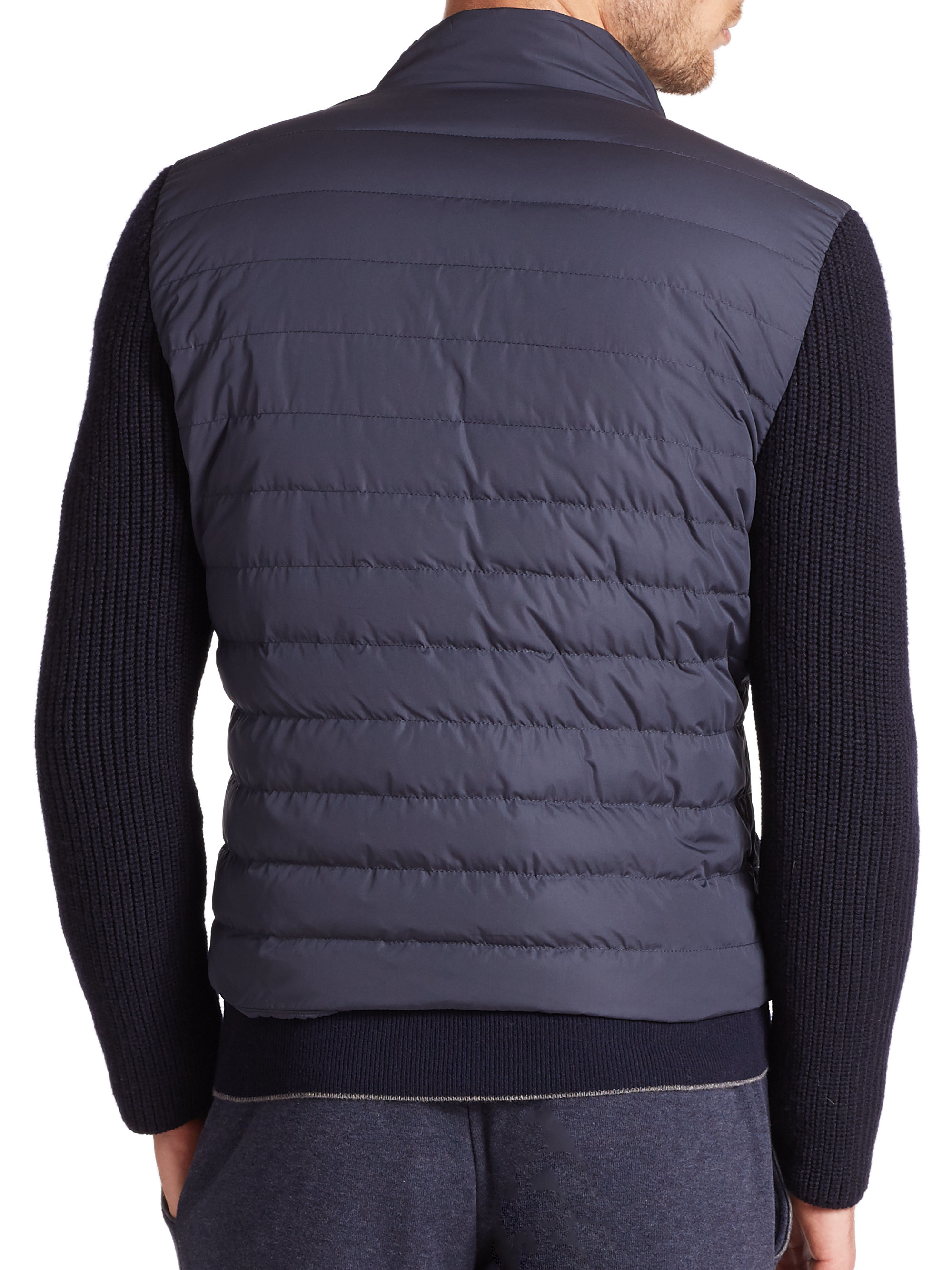Eleventy Synthetic Knit-sleeve Quilted 