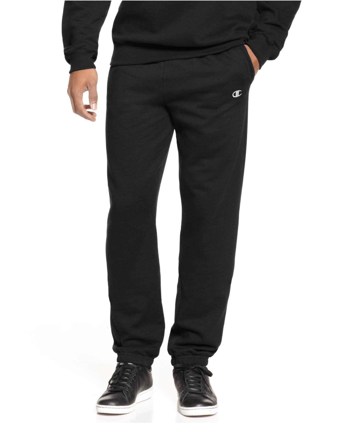 Champion Men's Fleece Sweatpants in Black for Men - Lyst