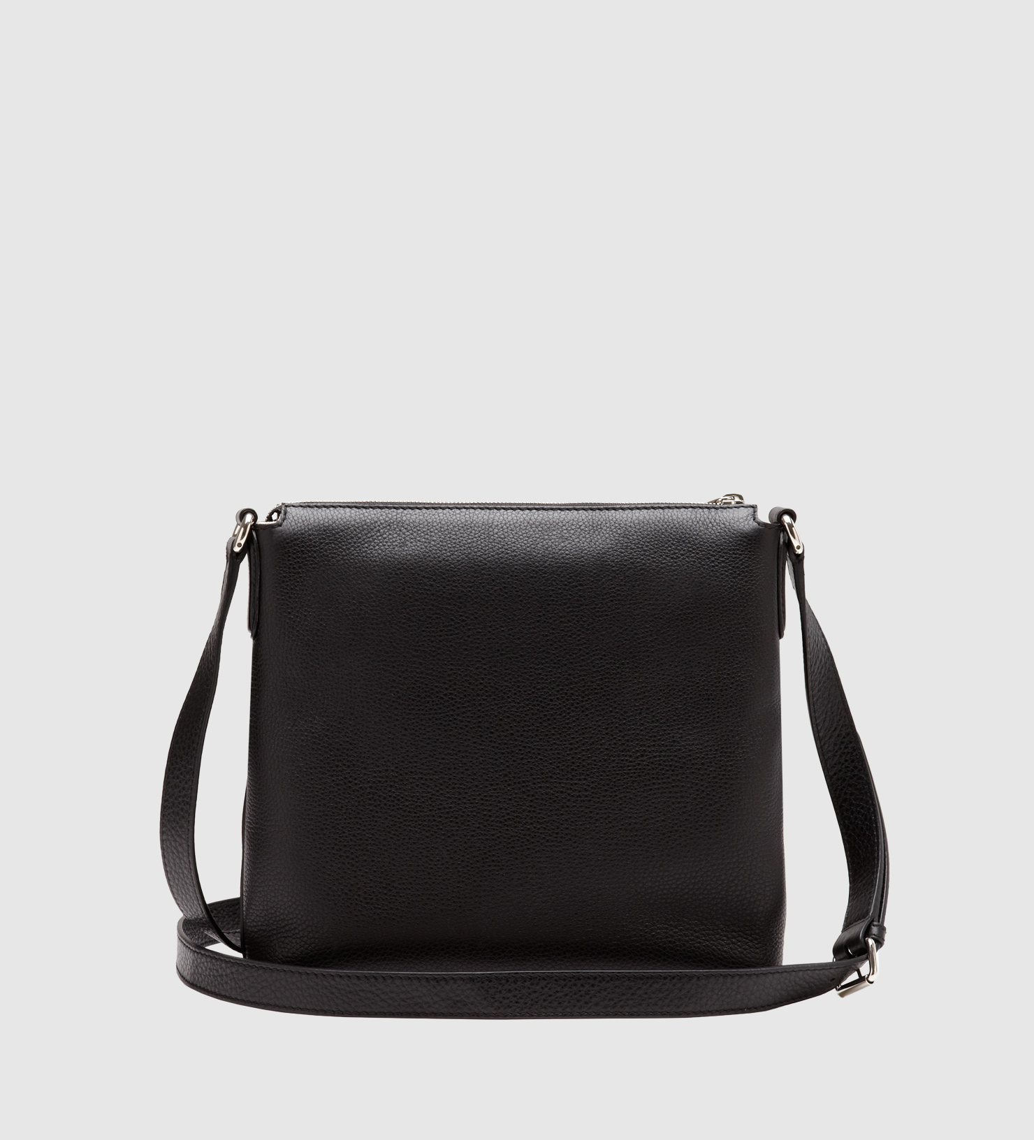 Gucci Black Leather Messenger Bag in Black for Men | Lyst