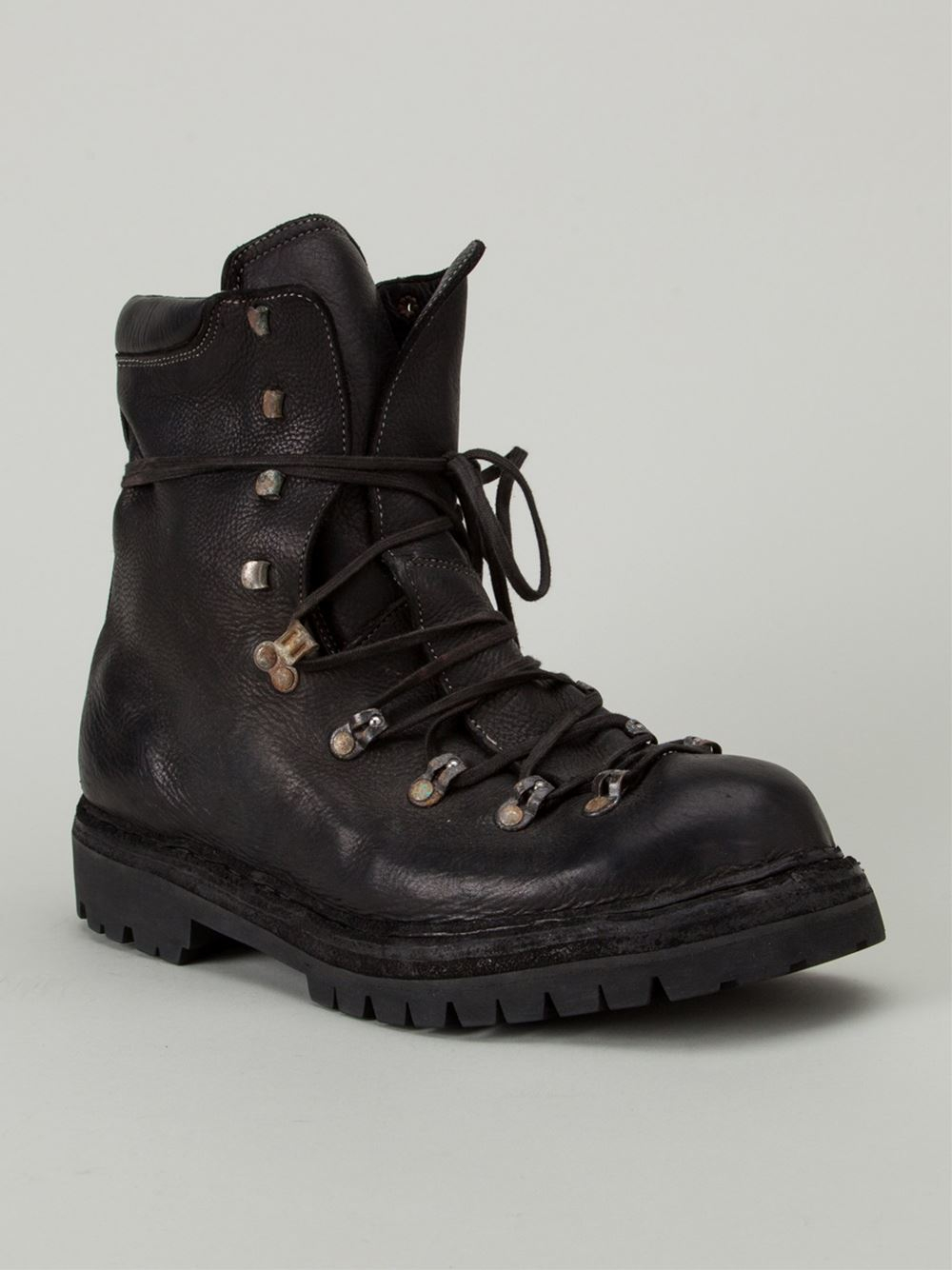 Guidi Distressed Hiking Boots in Black for Men | Lyst
