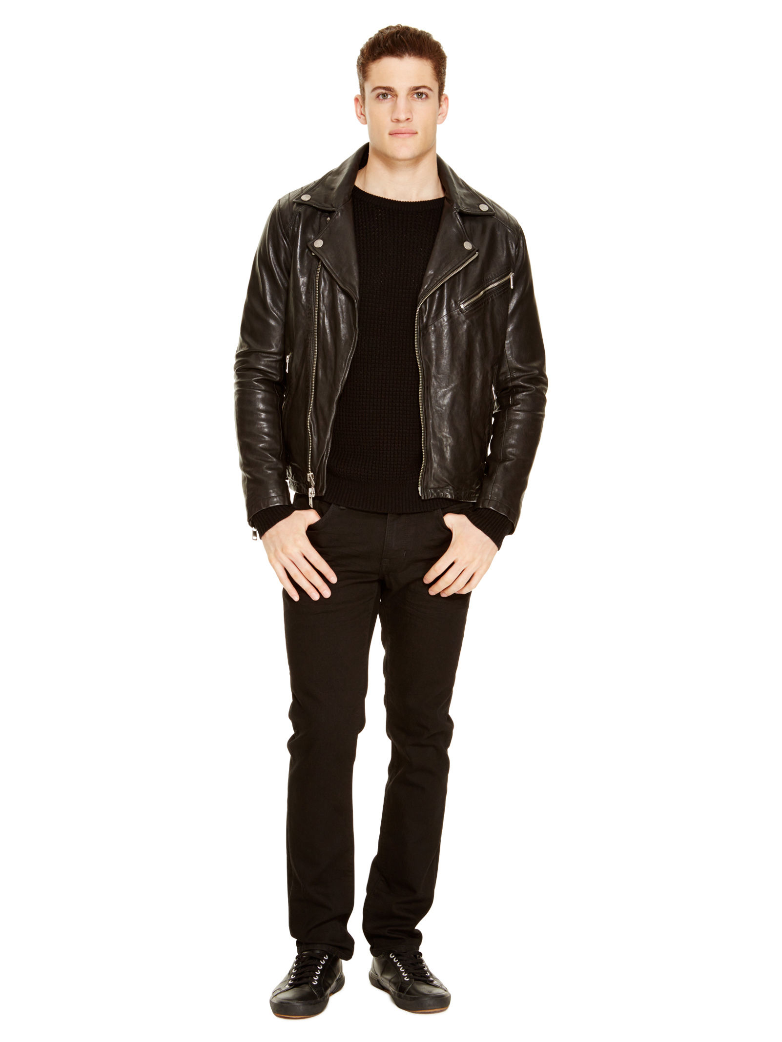 leather jacket dkny