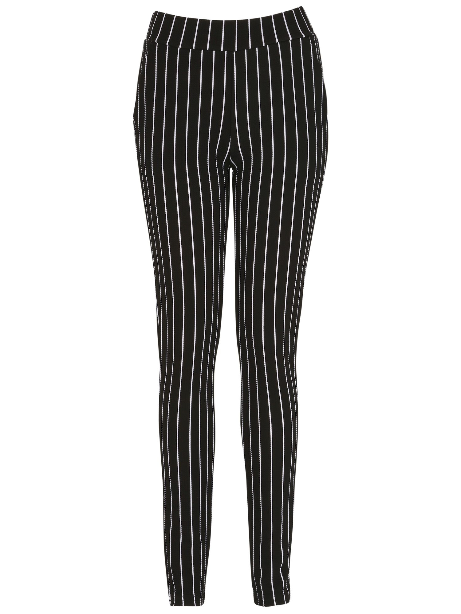 Izabel london Pinstripe Cigarette Pants in Black (Black/White) | Lyst