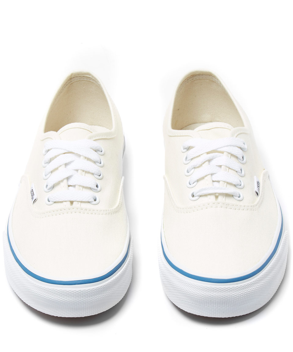 Vans White Authentic Classic Canvas Skate Shoes in White for Men Lyst