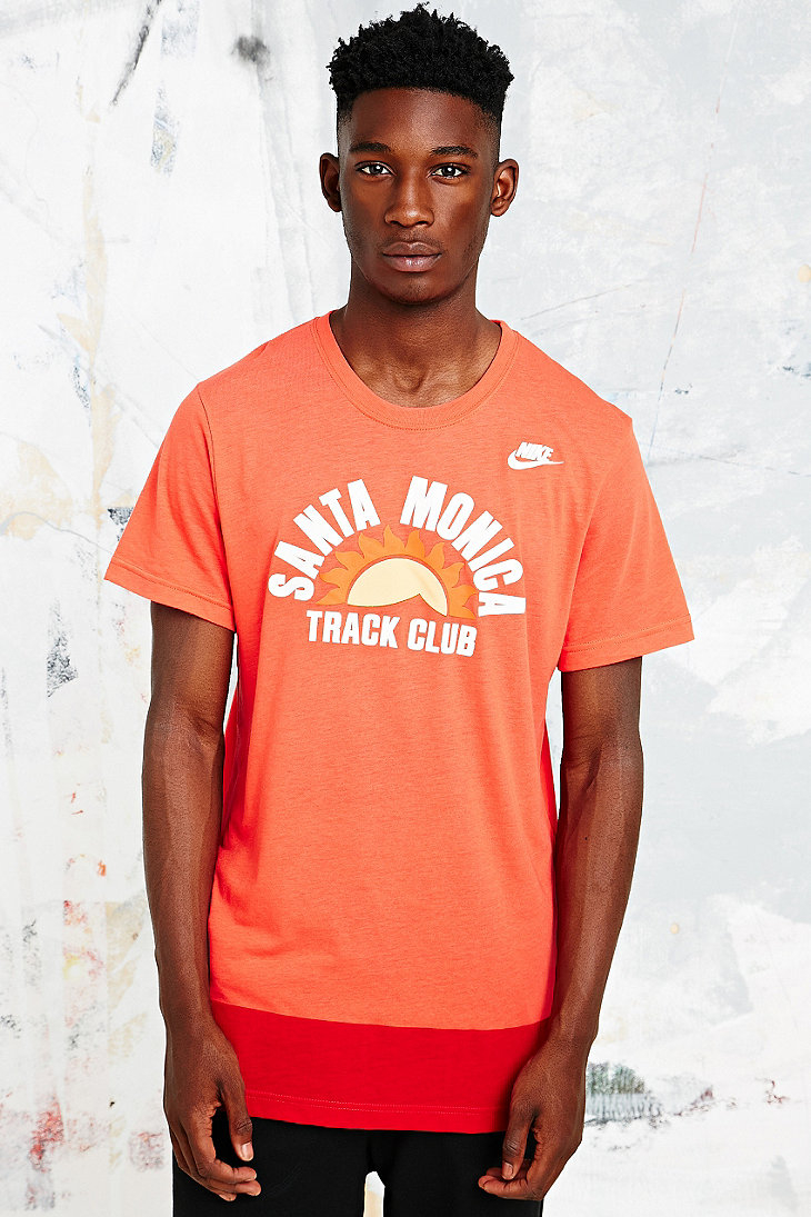 Nike Santa Monica Track Club Tee in Red for Men | Lyst UK