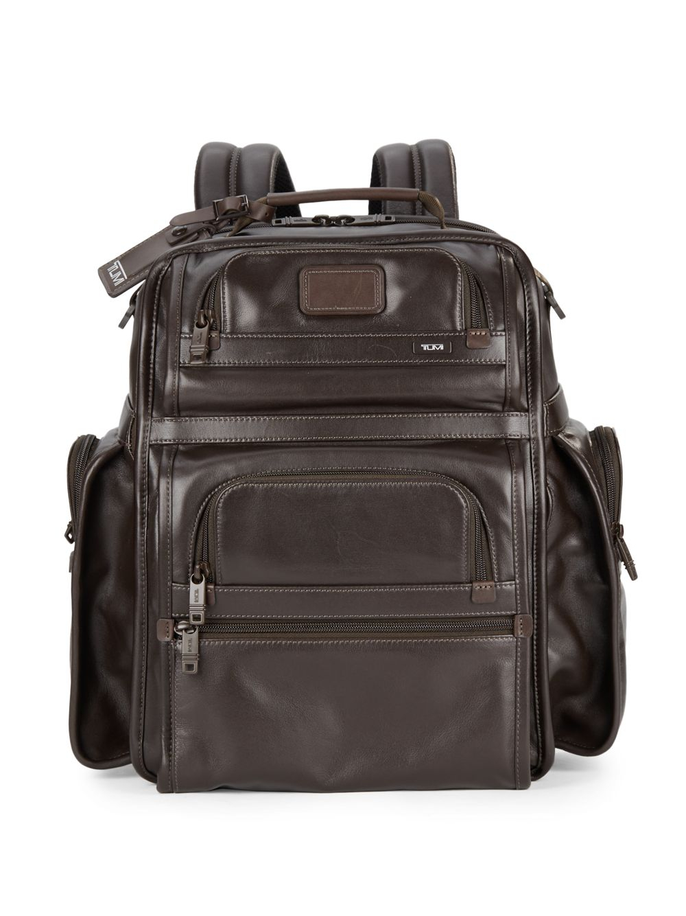 Tumi T-Pass Leather Backpack in Brown for Men - Lyst