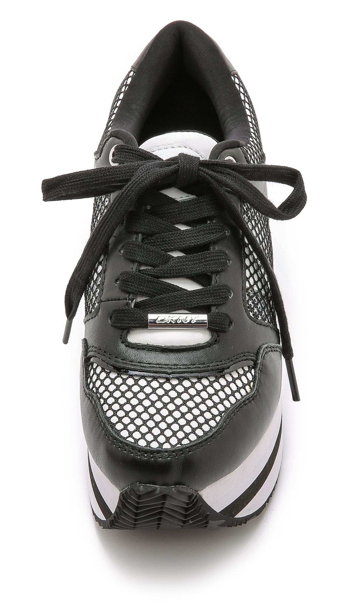 DKNY Jill Platform Sneakers - White/black - Lyst